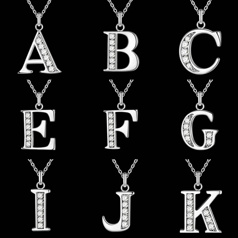 26 letters silver 925 jewelry pendant necklace Silver Plated name necklace letter necklace
26 letters silver 925 jewelry pendant necklace Silver Plated name necklace letter necklace