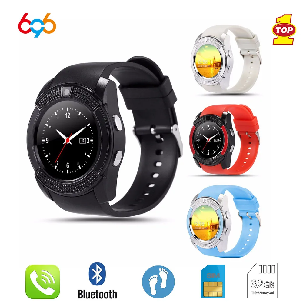 696 Smart V8 Watch Bluetooth Life Waterproof Smartwatch Touch Screen Wrist Watch with Camera/SIM Card Slot MTK6261D Watch
696 Smart V8 Watch Bluetooth Life Waterproof Smartwatch Touch Screen Wrist Watch with Camera/SIM Card Slot MTK6261D Watch