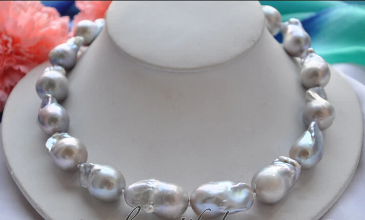 Prett Lovely Women's Wedding HUGE 20mm drip gray real south sea shell pearl necklace Gems info HUGE
Prett Lovely Women's Wedding HUGE 20mm drip gray real south sea shell pearl necklace Gems info HUGE