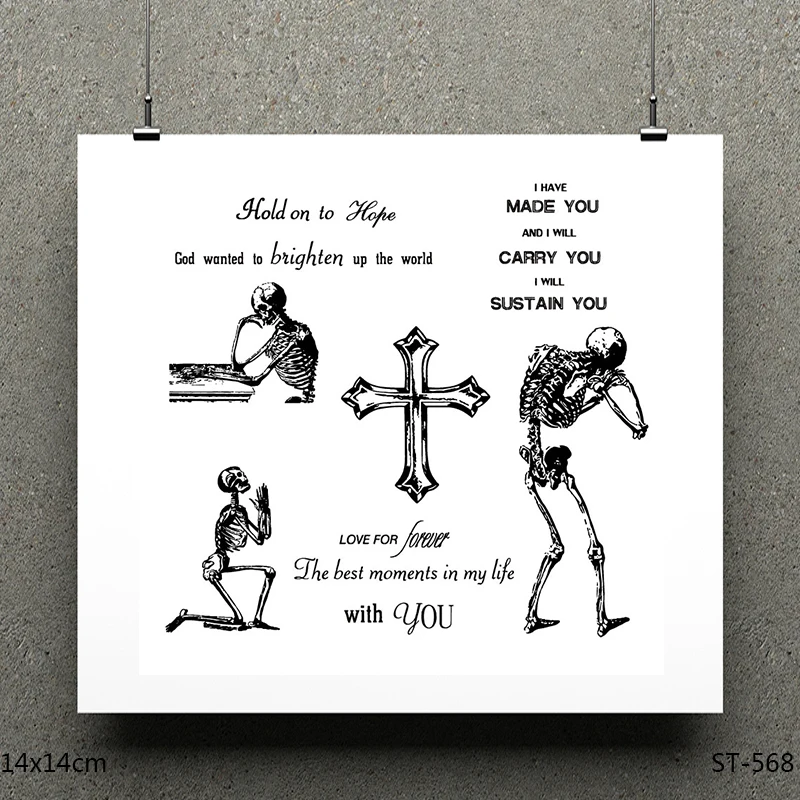 AZSG Praying Skeleton / Cross Silicone Clear Stamps For Scrapbooking DIY Clip Art /Album /Card Making Decoration Stamps Crafts
AZSG Praying Skeleton / Cross Silicone Clear Stamps For Scrapbooking DIY Clip Art /Album /Card Making Decoration Stamps Crafts