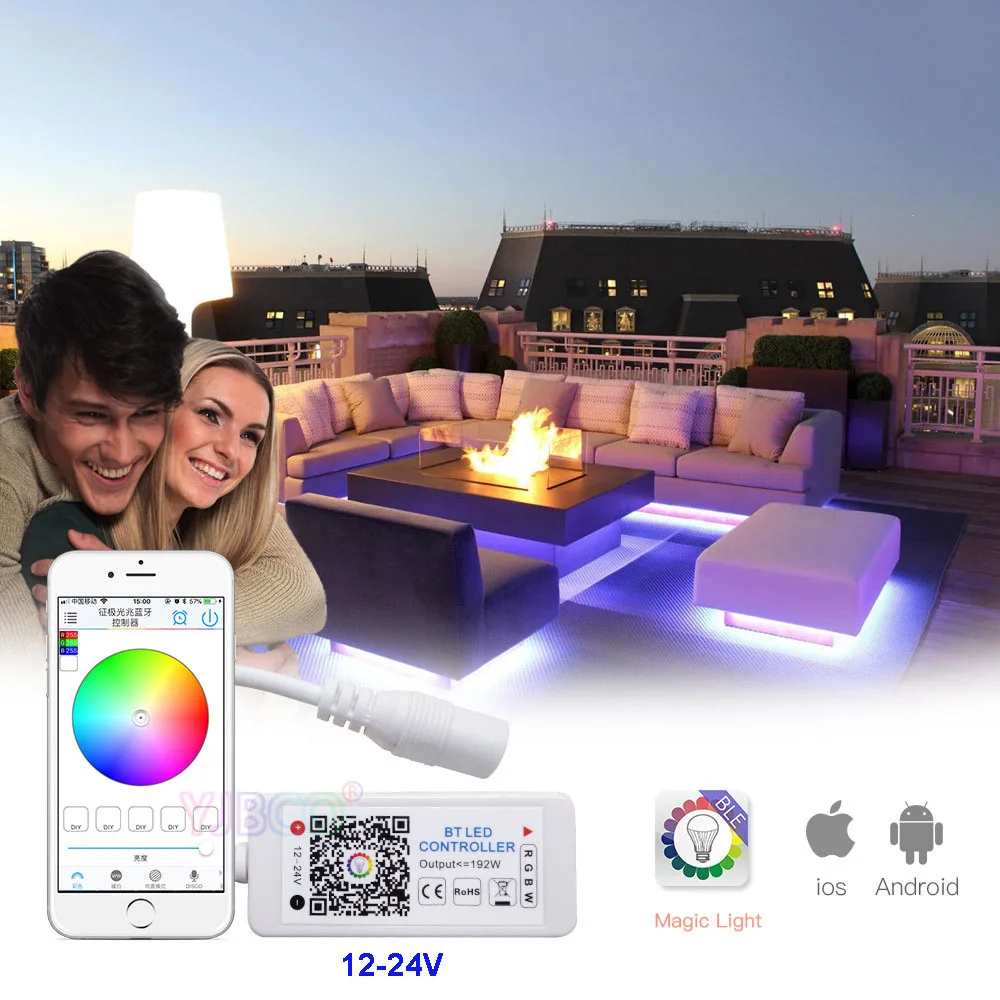 Mini BT LED RGBW Controller DC 12-24V 4 Channel RGBW Led Controller IOS Android APP for RGB RGBW RGBWW LED Strip Light
Mini BT LED RGBW Controller DC 12-24V 4 Channel RGBW Led Controller IOS Android APP for RGB RGBW RGBWW LED Strip Light