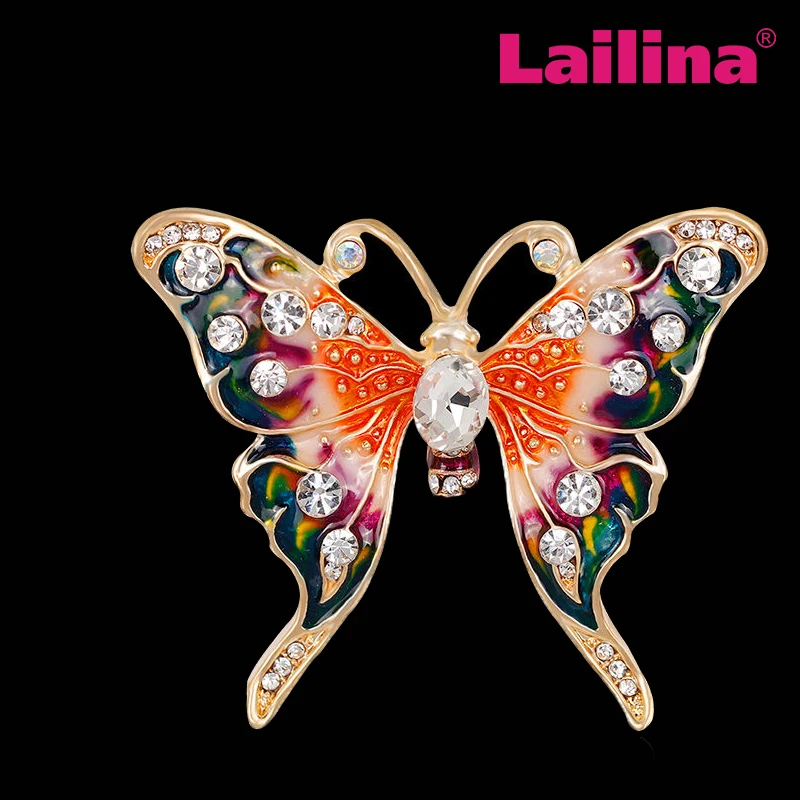 Customized Multi Color Enamel Butterfly Crystal Rhinestone Animal Shape Butterfly Brooch Jewelry
Customized Multi Color Enamel Butterfly Crystal Rhinestone Animal Shape Butterfly Brooch Jewelry