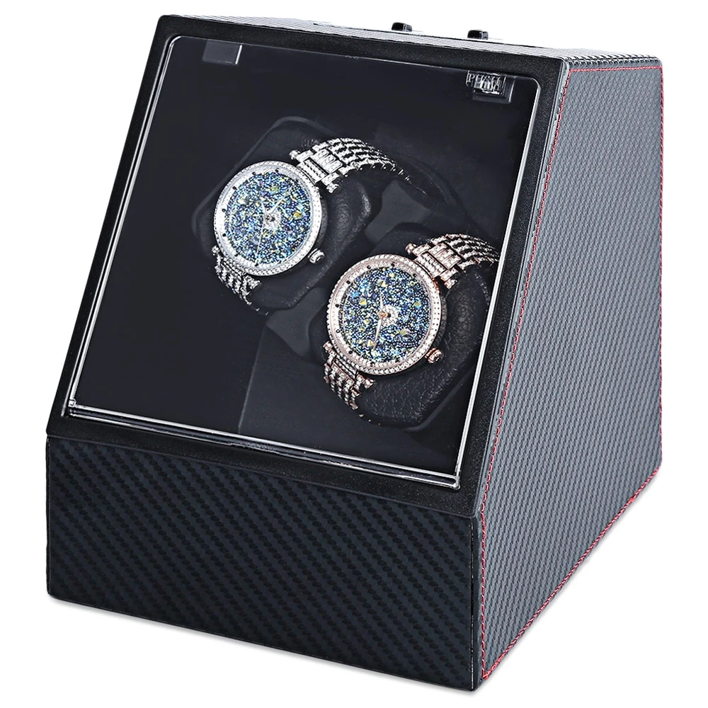 Carbon Fiber Auto Silent Watch Winder Irregular Shape Transparent Cover Wristwatch Box with EU Plug
Carbon Fiber Auto Silent Watch Winder Irregular Shape Transparent Cover Wristwatch Box with EU Plug