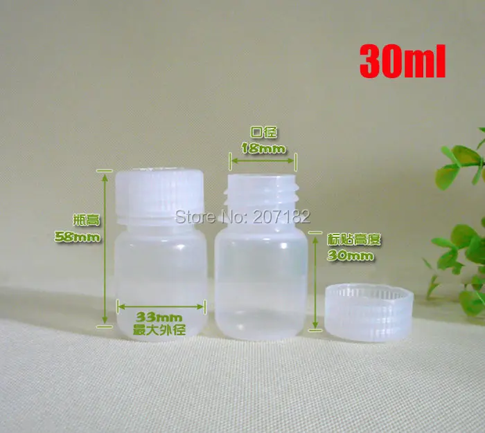 (100PCS/Lot) 30ML PP Bottle Clear Transparent Color PP Sampe Bottle, Thick Liquid Medicine Screw Bottle, Plastic Bottle
(100PCS/Lot) 30ML PP Bottle Clear Transparent Color PP Sampe Bottle, Thick Liquid Medicine Screw Bottle, Plastic Bottle