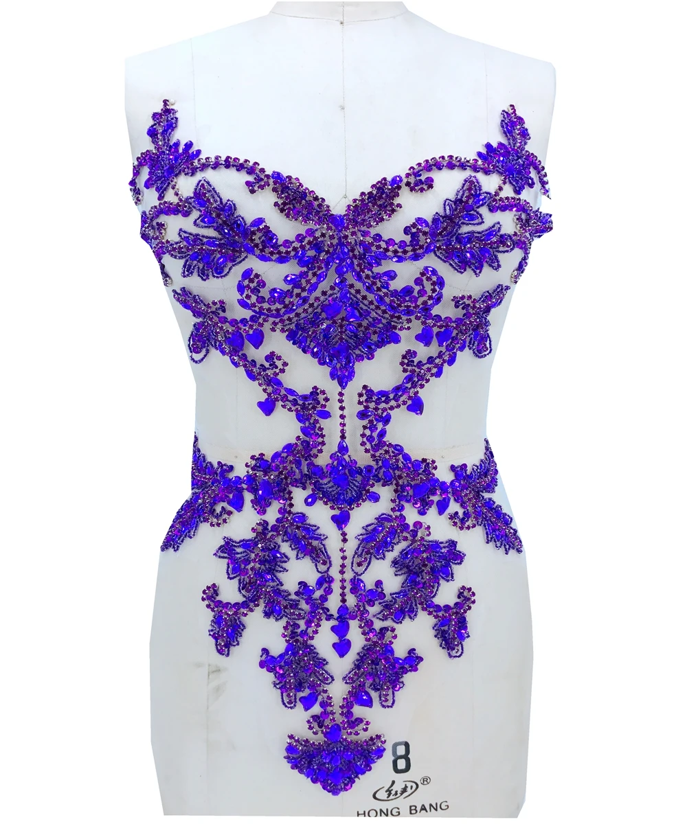 handmade crystal patches sew on purple rhinestones applique on mesh 55*35cm for dress accessories
handmade crystal patches sew on purple rhinestones applique on mesh 55*35cm for dress accessories