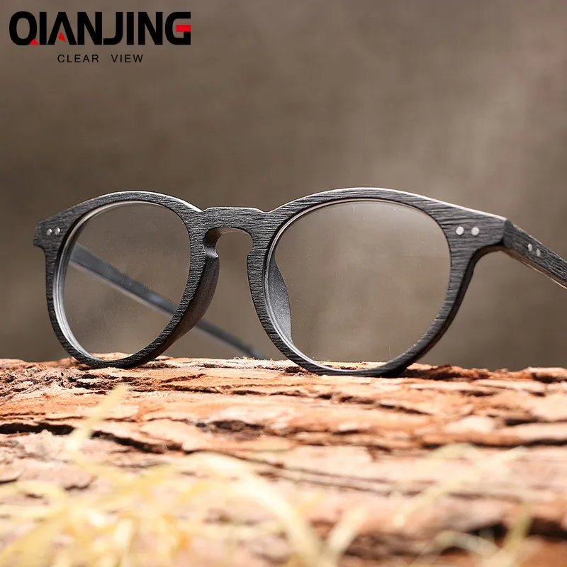 QianJing Mens Eyeglasses Frames Wooden Retro Round Glasses Frame for Women Wood Eyewear Optical Plain Glasses With Clear Lens
QianJing Mens Eyeglasses Frames Wooden Retro Round Glasses Frame for Women Wood Eyewear Optical Plain Glasses With Clear Lens