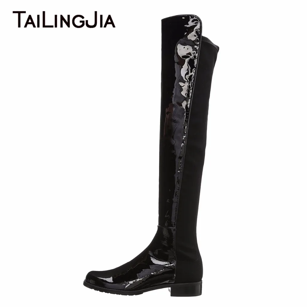 Patchwork Flat Over Knee Shiny Women Woman Boots Round Toe Keep Warm Fashion High Quality Boots Plus Size 2024
Patchwork Flat Over Knee Shiny Women Woman Boots Round Toe Keep Warm Fashion High Quality Boots Plus Size 2024