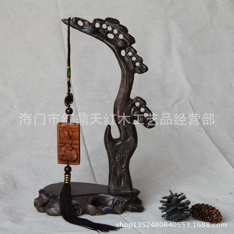 Carved mahogany wood Zi display black jade ornaments hanging wood with the shape of art
Carved mahogany wood Zi display black jade ornaments hanging wood with the shape of art