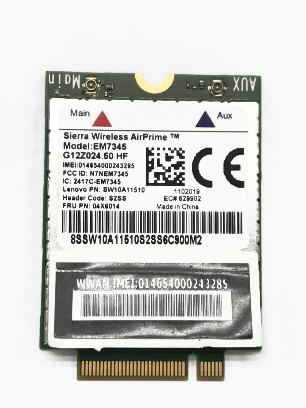 JINYUSHI Горячая распродажа! EM7345 FRU 04X6014 Новый GOBI5000 4G модуль NGFF wwan карта для thinkpad T440 W540 T440P T440s X240 X250
JINYUSHI Горячая распродажа! EM7345 FRU 04X6014 Новый GOBI5000 4G модуль NGFF wwan карта для thinkpad T440 W540 T440P T440s X240 X250