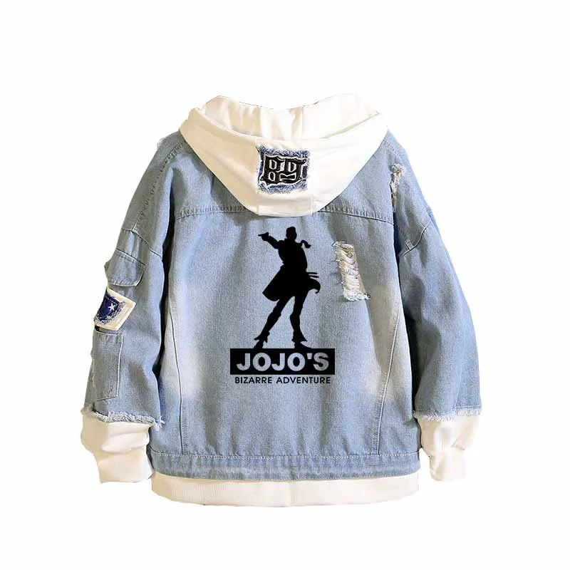 JoJo's Bizarre Adventure Boys denim jacket Unisex Jeans Jacket Stardust Crusaders Long Sweatshirt Harajuku Streetwear Hoodies
JoJo's Bizarre Adventure Boys denim jacket Unisex Jeans Jacket Stardust Crusaders Long Sweatshirt Harajuku Streetwear Hoodies