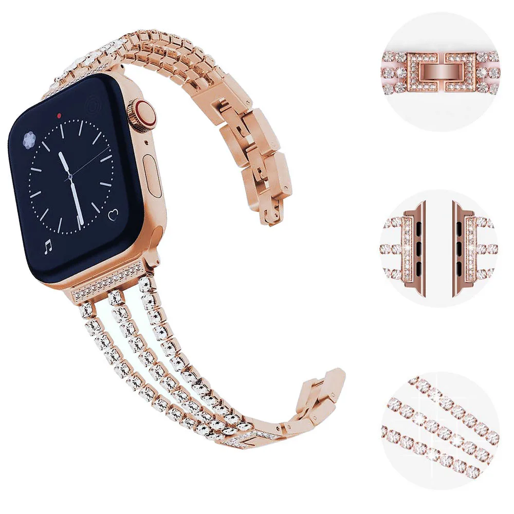 Bling Diamond Jewelry Strap For Apple Watch Series 1 2 3 4 5 Band Stainless Steel Metal Bracelet For iWatch 38/40mm 42/44mm Band
Bling Diamond Jewelry Strap For Apple Watch Series 1 2 3 4 5 Band Stainless Steel Metal Bracelet For iWatch 38/40mm 42/44mm Band