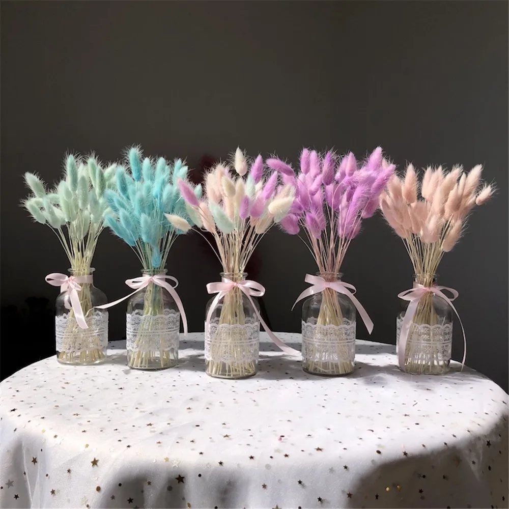 Natural Raw White Pink Color Dried Flowers Real Flower Bouquet 50pcs for Home Wedding Decoration Rabbit Tail Grass Bunchs 
Natural Raw White Pink Color Dried Flowers Real Flower Bouquet 50pcs for Home Wedding Decoration Rabbit Tail Grass Bunchs
