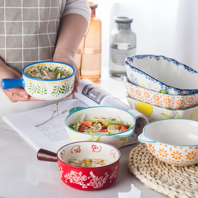 Creative Ceramic Salad Bowl Household Rice Bowl Japanese Tableware Set Western Style Bowl Suit Personality Hand Painted Bowl
Creative Ceramic Salad Bowl Household Rice Bowl Japanese Tableware Set Western Style Bowl Suit Personality Hand Painted Bowl