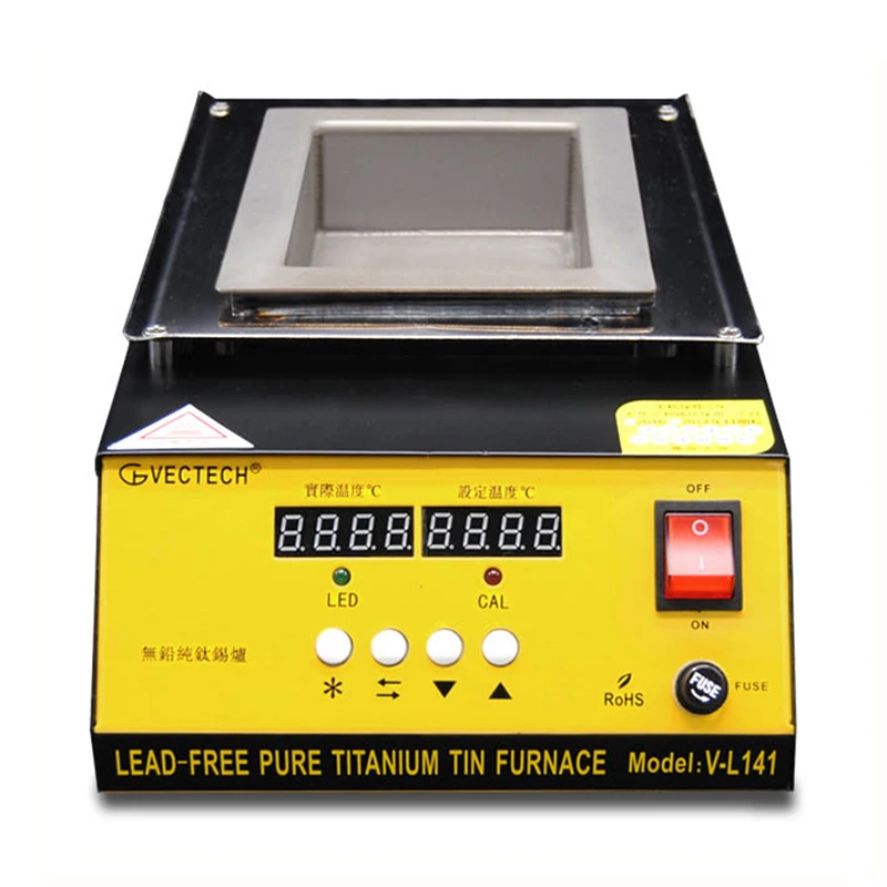 Small Furnace Desktop Electric Tin Furnace Adjustable Temperature Electric Solder Pot High Power Dip Welding Machine V-L118
Small Furnace Desktop Electric Tin Furnace Adjustable Temperature Electric Solder Pot High Power Dip Welding Machine V-L118