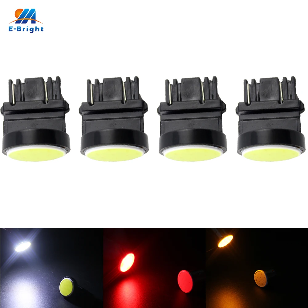 YM E-Bright 4 PCS T25 3157 COB 12 SMD 12 Led Auto Car Signal Brake lights 12V DC 120Lm White Blue Red Amber 3157A 3157NA
YM E-Bright 4 PCS T25 3157 COB 12 SMD 12 Led Auto Car Signal Brake lights 12V DC 120Lm White Blue Red Amber 3157A 3157NA