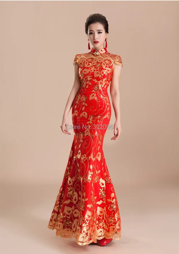 Free shipping Chinese Cheongsam Special Offer Chinese Dress Bride Evening Dress Vintage Slim Fish Tail Lace Wedding Dress QP80
Free shipping Chinese Cheongsam Special Offer Chinese Dress Bride Evening Dress Vintage Slim Fish Tail Lace Wedding Dress QP80