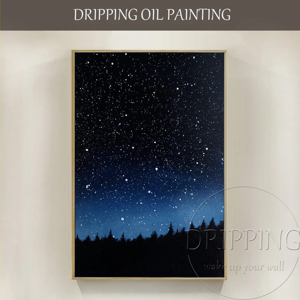 Cheap Price Hand-painted High Quality Abstract Landscape Night Oil Painting Modern Starry Night Oil Painting for Living Room
Cheap Price Hand-painted High Quality Abstract Landscape Night Oil Painting Modern Starry Night Oil Painting for Living Room