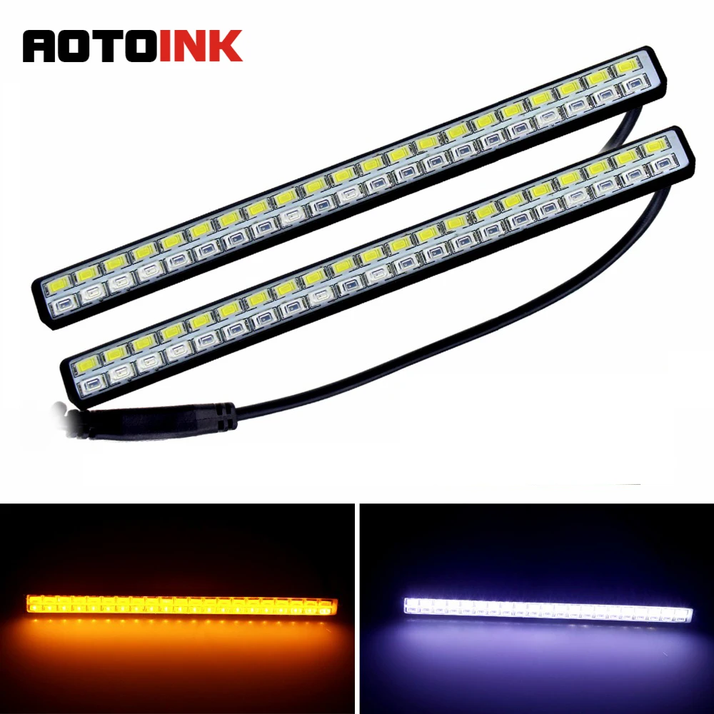 AOTOINK 2PCS Car LED DRL & Car Turn Signal Light Full Aluminum Housing 42SMD Super Bright Car LED Source White Turn Yellow EJ
AOTOINK 2PCS Car LED DRL & Car Turn Signal Light Full Aluminum Housing 42SMD Super Bright Car LED Source White Turn Yellow EJ