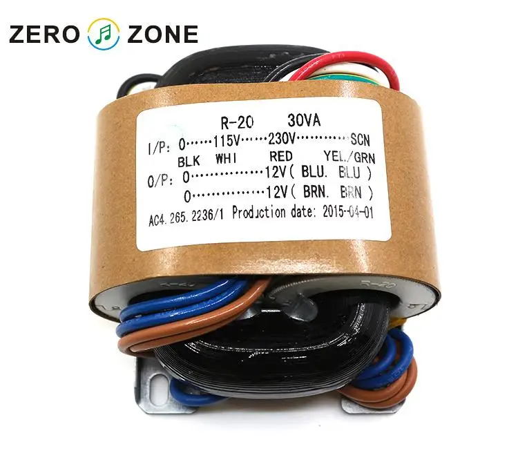 ZEROZONE 30 ВА двойной трансформатор R-типа 12 в 30 Вт 12 в * 2 трансформатор для аудио
ZEROZONE 30 ВА двойной трансформатор R-типа 12 в 30 Вт 12 в * 2 трансформатор для аудио