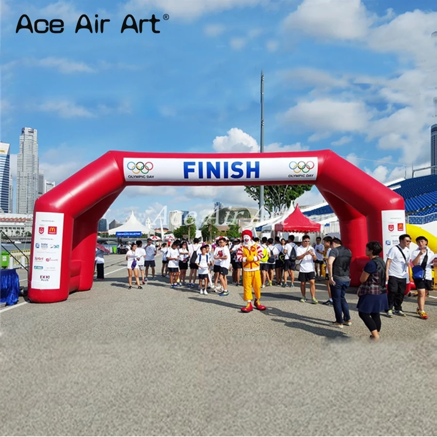 10m w X 4 m H Customize Giant Red 4 Legs Inflatable Start and Finish Arch with Banner for Race Event
10m w X 4 m H Customize Giant Red 4 Legs Inflatable Start and Finish Arch with Banner for Race Event