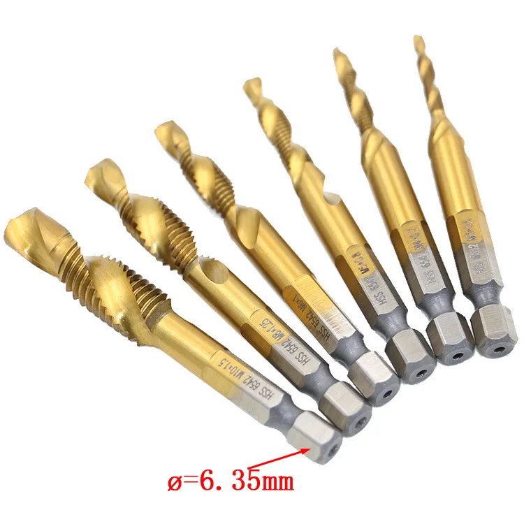 6 шт./компл. метрические сверла для зенкеров M3/M4/M5/M8/M6/M10 Hss Титан шестигранный хвостовик винт комплект зенкеров HSS6542
6 шт./компл. метрические сверла для зенкеров M3/M4/M5/M8/M6/M10 Hss Титан шестигранный хвостовик винт комплект зенкеров HSS6542