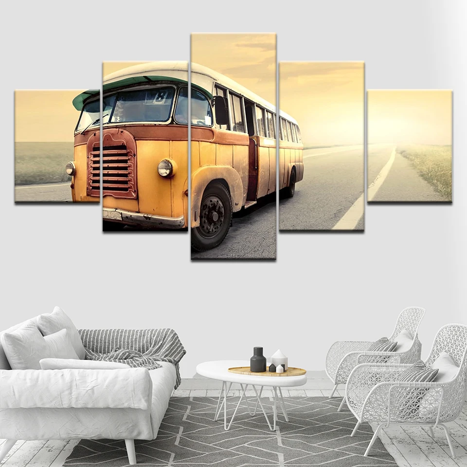 A Classical bus traveling on highway 5 Piece Wallpapers Art Canvas Print modern Poster Modular art painting Home Decor
A Classical bus traveling on highway 5 Piece Wallpapers Art Canvas Print modern Poster Modular art painting Home Decor
