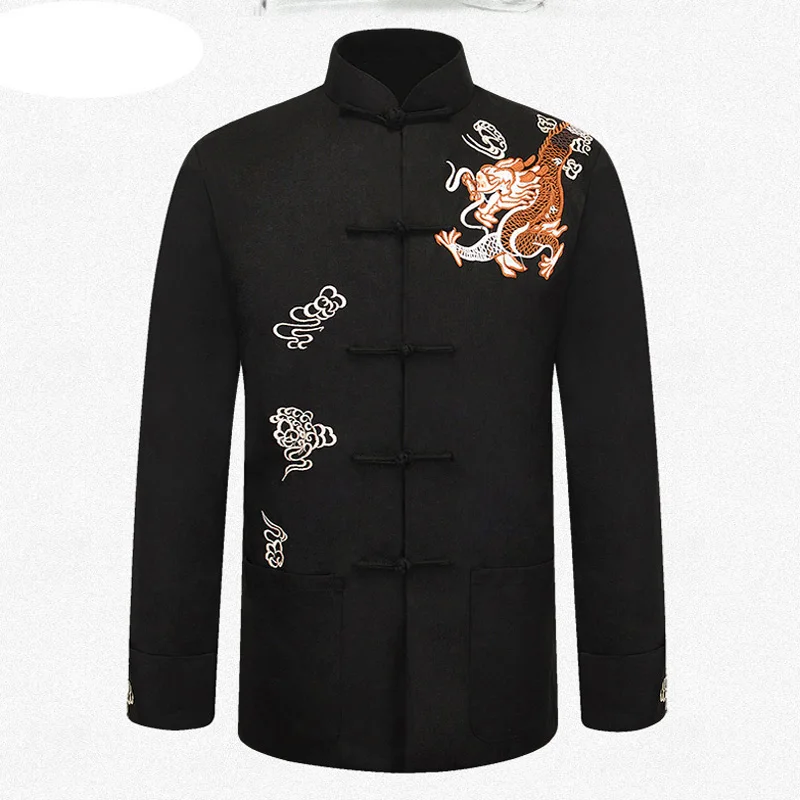 Men's Chinese Traditional Cotton Linen Jacket Embroidered Dragon Kung Fu Coat Outerwear in Sizes M to 3XL MTJ201503
Men's Chinese Traditional Cotton Linen Jacket Embroidered Dragon Kung Fu Coat Outerwear in Sizes M to 3XL MTJ201503
