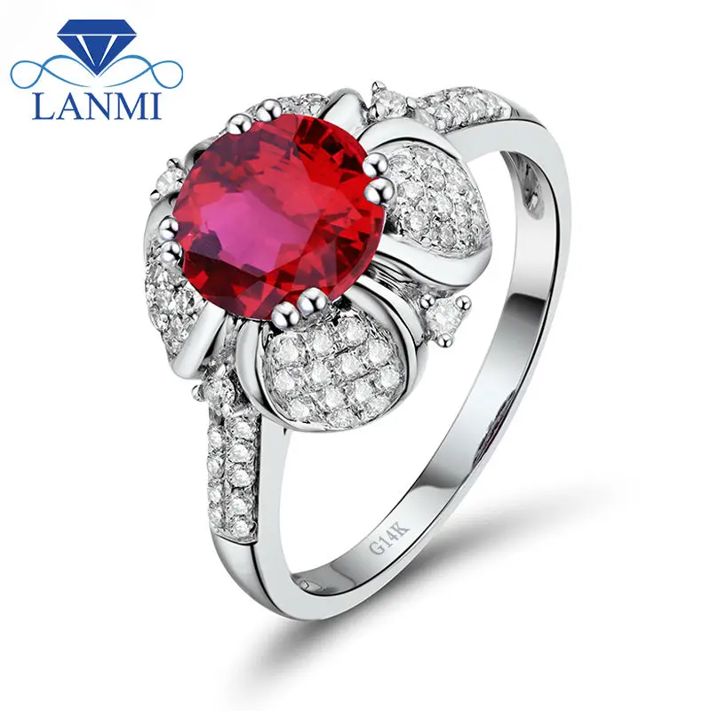 LANMI Birthstone July SI Clarify 0,40ct Бриллианты Красный Рубин Обручальные Кольца Твердые 14-каратное Белое Золото Драгоценные Камни Ювелирные Изделия для Женщин WU257
LANMI Birthstone July SI Clarify 0,40ct Бриллианты Красный Рубин Обручальные Кольца Твердые 14-каратное Белое Золото Драгоценные Камни Ювелирные Изделия для Женщин WU257