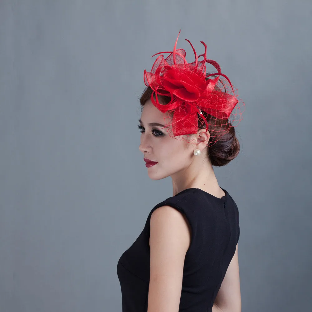 2016 Red Blue Feather Sinamay Hair Accessories Veil Hat Women Hair Accessories Elegant Fascinator Hair Clip Wedding Party Bride
2016 Red Blue Feather Sinamay Hair Accessories Veil Hat Women Hair Accessories Elegant Fascinator Hair Clip Wedding Party Bride