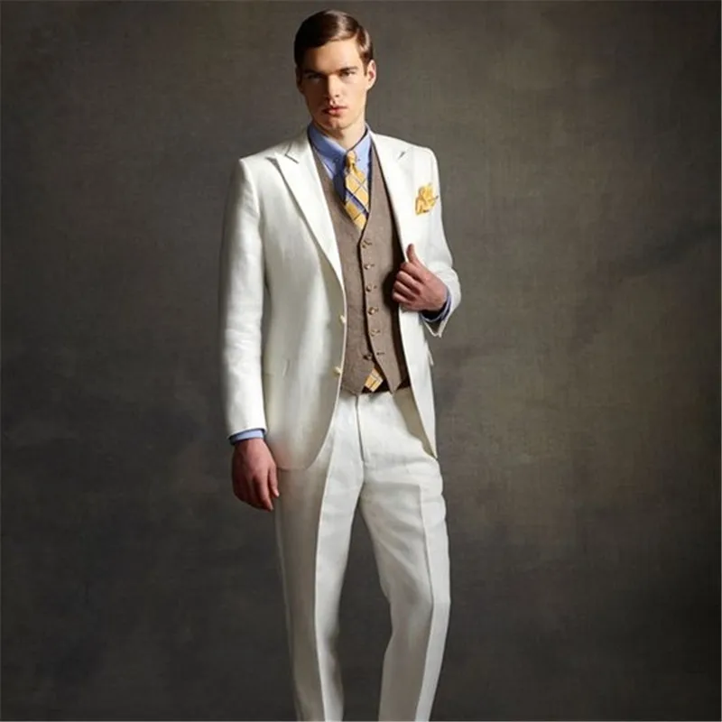 Prom Ivory Brown Suits Men For Wedding 3 Pieces(Jacket+Pants+Vest+Tie) Formal Slim Fit Blazer Masculino Custom Made
Prom Ivory Brown Suits Men For Wedding 3 Pieces(Jacket+Pants+Vest+Tie) Formal Slim Fit Blazer Masculino Custom Made