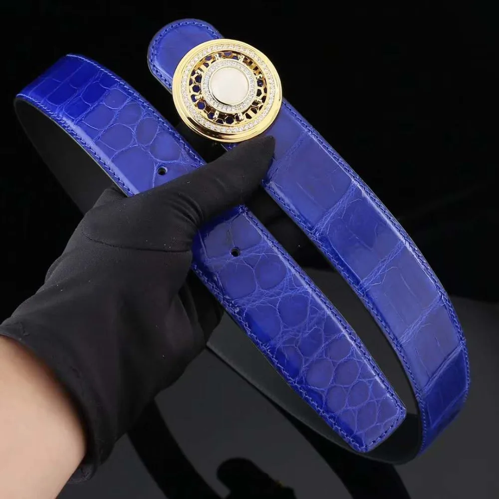 hot sell100% genuine crocodile skin men belt shinny high glossy crocodile belly skin top quality hardware and Hetian Jade buckle
hot sell100% genuine crocodile skin men belt shinny high glossy crocodile belly skin top quality hardware and Hetian Jade buckle