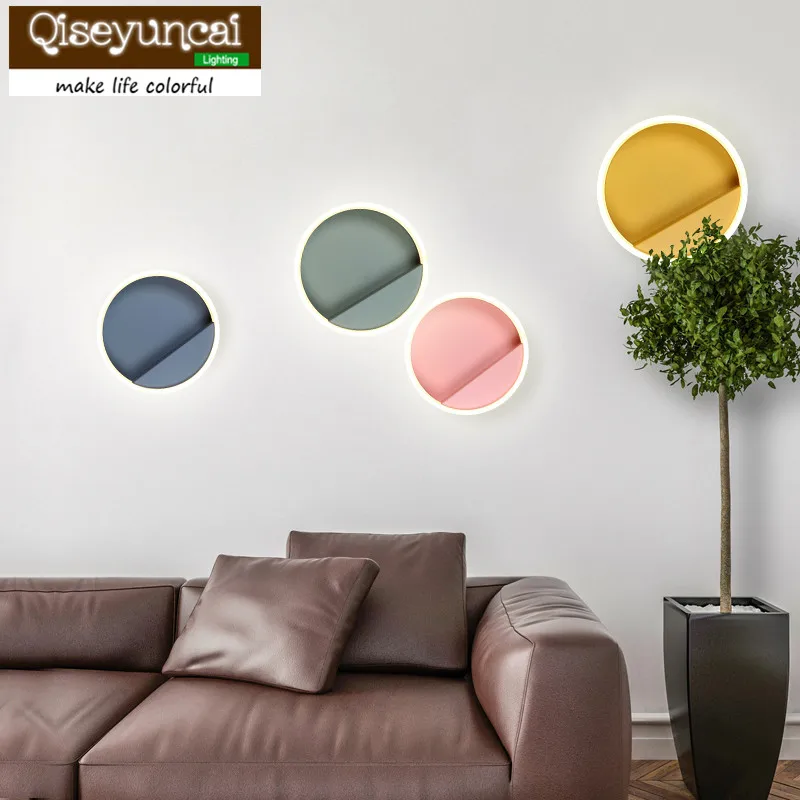 Qiseyuncai Nordic creative macarons LED living room decoration wall lamp creative restaurant study bedroom bedside lamp
Qiseyuncai Nordic creative macarons LED living room decoration wall lamp creative restaurant study bedroom bedside lamp