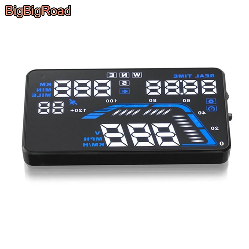 BigBigRoad Car GPS HUD 5.5 inch Head Up Display Windscreen Projector Satellite Time Altitude Vehicle Speed Odometer and Warning
BigBigRoad Car GPS HUD 5.5 inch Head Up Display Windscreen Projector Satellite Time Altitude Vehicle Speed Odometer and Warning