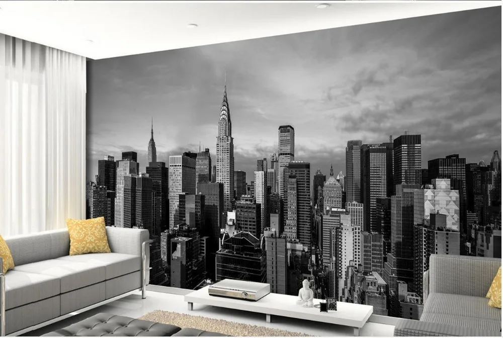 Wallpapers for living room black and white building custom 3d wallpaper murals Home Decoration
Wallpapers for living room black and white building custom 3d wallpaper murals Home Decoration