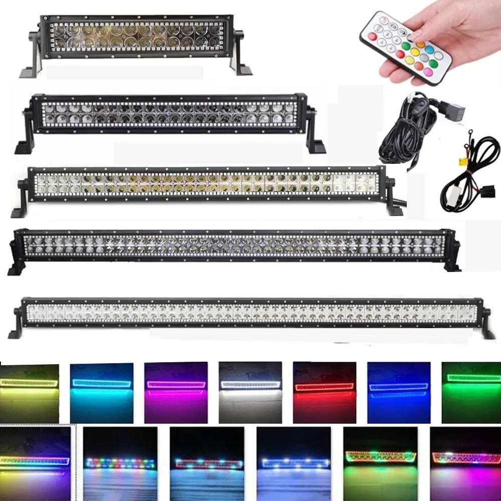 12V 24V Car Led Work Light Bar 13.5 22 32 42 50 Inch RGB Halo Ring Multi-color Chasing Bar for Jeep Ford ATV Offraod Tractor
12V 24V Car Led Work Light Bar 13.5 22 32 42 50 Inch RGB Halo Ring Multi-color Chasing Bar for Jeep Ford ATV Offraod Tractor