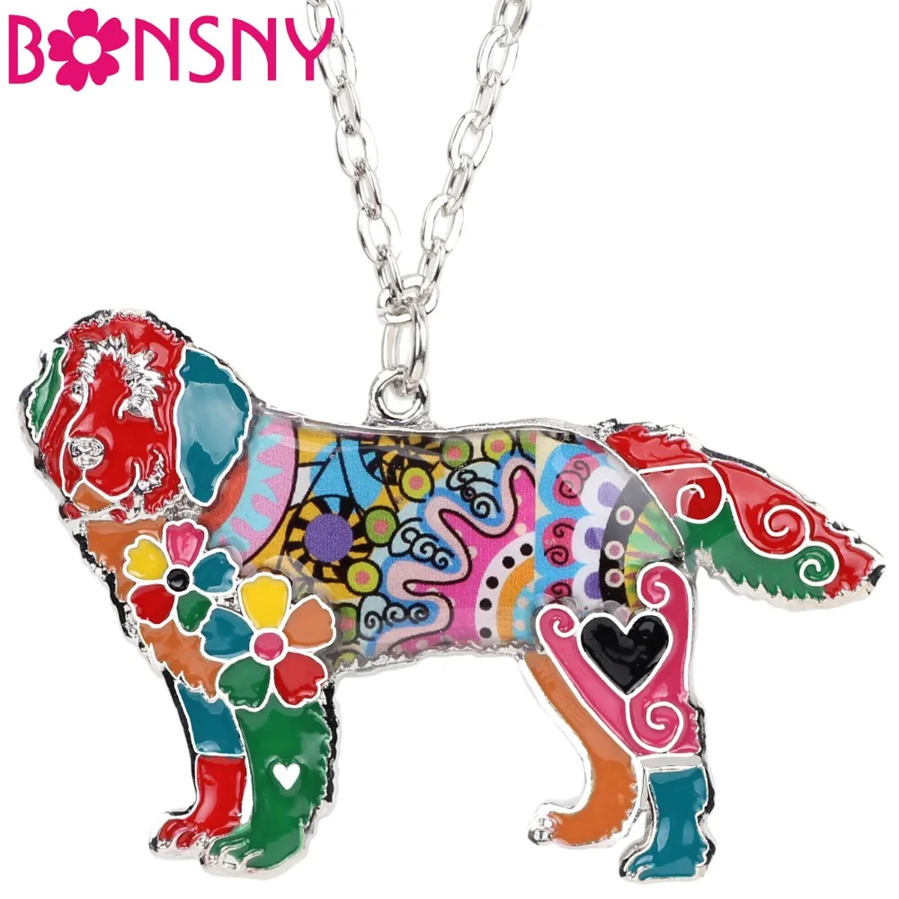 Bonsny Enamel Alloy Newfoundland Dog Necklace Pendant Chain Choker Sweet Animal Jewelry For Women Girls Pet Lovers Gift Dropship
Bonsny Enamel Alloy Newfoundland Dog Necklace Pendant Chain Choker Sweet Animal Jewelry For Women Girls Pet Lovers Gift Dropship