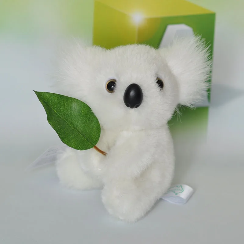 mini cute high quality plush koala toy white koala doll with a leave gift about 14cm 0602
mini cute high quality plush koala toy white koala doll with a leave gift about 14cm 0602