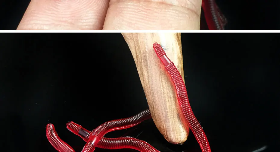 Paquete de señuelos blandos INFOF Finesse Worm para pesca recurrente