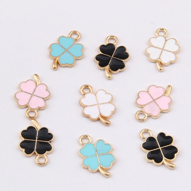 Free shipping 100pcs 12*18mm multicolor small Clover drop oil alloy jewelry accessories handmade DIY bracelet pendant
Free shipping 100pcs 12*18mm multicolor small Clover drop oil alloy jewelry accessories handmade DIY bracelet pendant