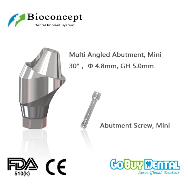 Osstem TSIII&Hiossen ETIII Compatible Hex Mini Multi-angled abutment D4.8mm, Angled 30, gingival height 5.0mm(337180)
Osstem TSIII&Hiossen ETIII Compatible Hex Mini Multi-angled abutment D4.8mm, Angled 30, gingival height 5.0mm(337180)