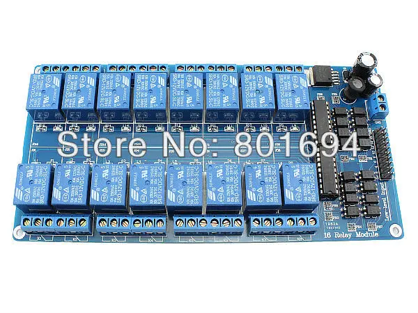 16 Channel 12V Relay Module With Power LM2576 For ARM PIC AVR DS 
16 Channel 12V Relay Module With Power LM2576 For ARM PIC AVR DS