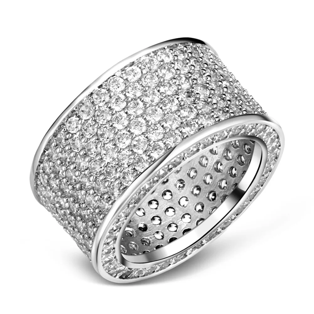 Mesinya Silver Hip Hop Women Men Pave Clear Cubic Zirconia CZ Eternity Band Ring Top Quality Jewelry
Mesinya Silver Hip Hop Women Men Pave Clear Cubic Zirconia CZ Eternity Band Ring Top Quality Jewelry