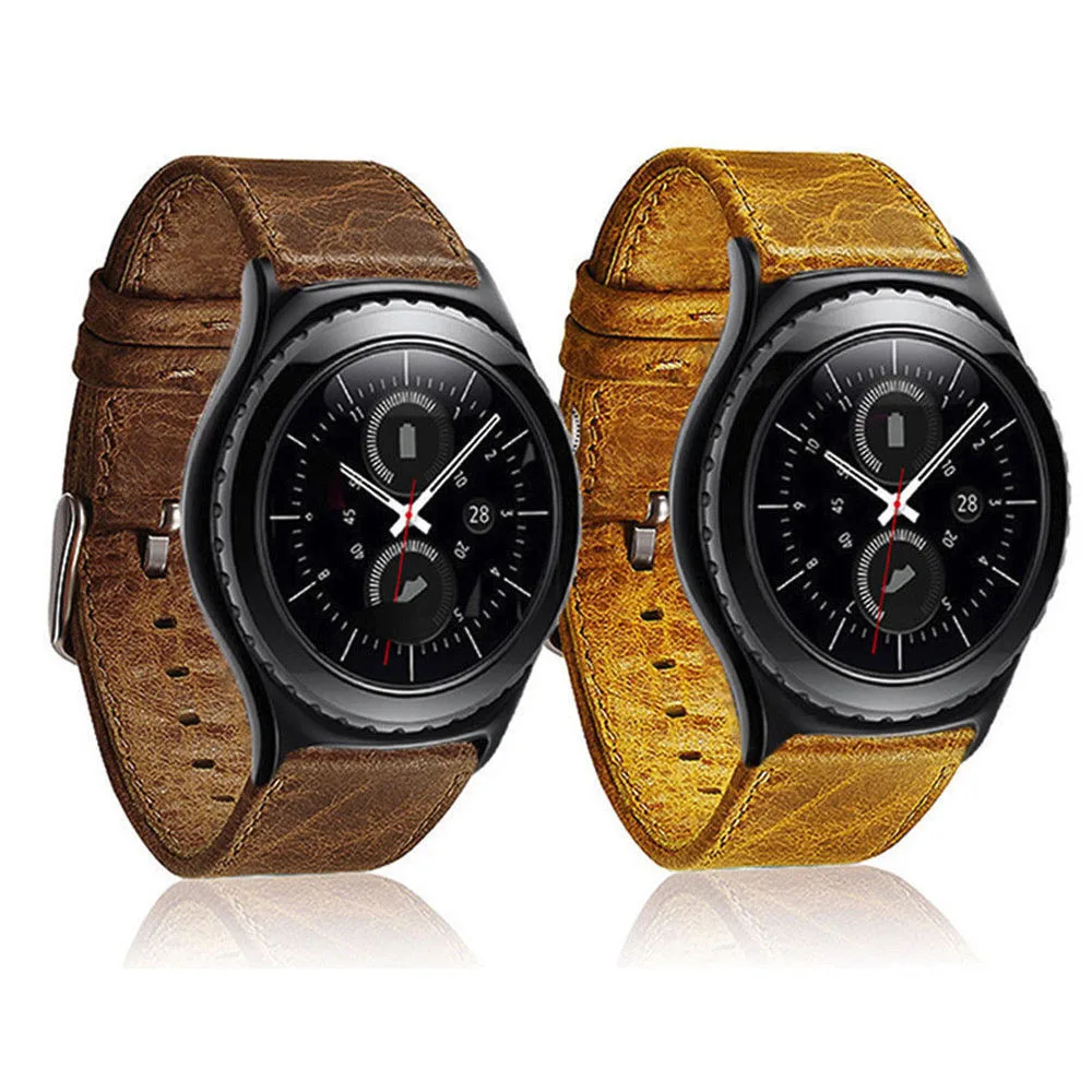 22mm Retro Genuine Leather Watch Band for Samsung Gear S3 Frontier Strap For Galaxy Watch 46mm 4 5 Gen Watchband
22mm Retro Genuine Leather Watch Band for Samsung Gear S3 Frontier Strap For Galaxy Watch 46mm 4 5 Gen Watchband