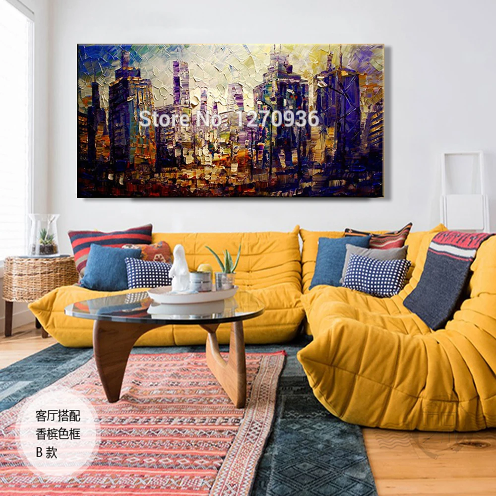Hand Painted Modern Abstract City Landscape Palette Knife Oil Painting on Canvas Handmade Building Pictures Artwork Home Decor
Hand Painted Modern Abstract City Landscape Palette Knife Oil Painting on Canvas Handmade Building Pictures Artwork Home Decor