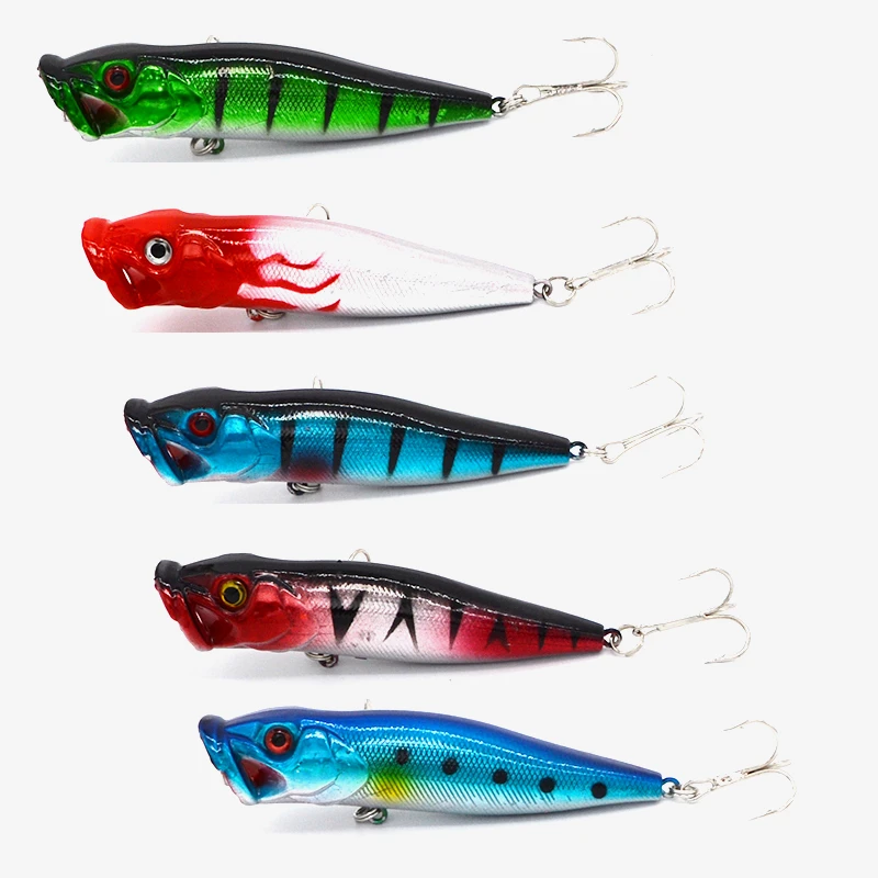 5Pcs Topwater Popper Fishing Lure 9.5cm 12.8g High Quality Floathing Lure Hard Bait Plastic Fishing Tackle Crankbait 3D Eyes
5Pcs Topwater Popper Fishing Lure 9.5cm 12.8g High Quality Floathing Lure Hard Bait Plastic Fishing Tackle Crankbait 3D Eyes