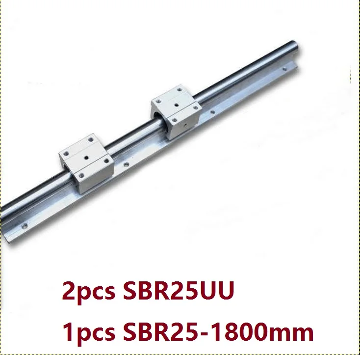 1pcs SBR25 - 1800mm linear rail support guide + 2pcs SBR25UU linear bearing blocks
1pcs SBR25 - 1800mm linear rail support guide + 2pcs SBR25UU linear bearing blocks