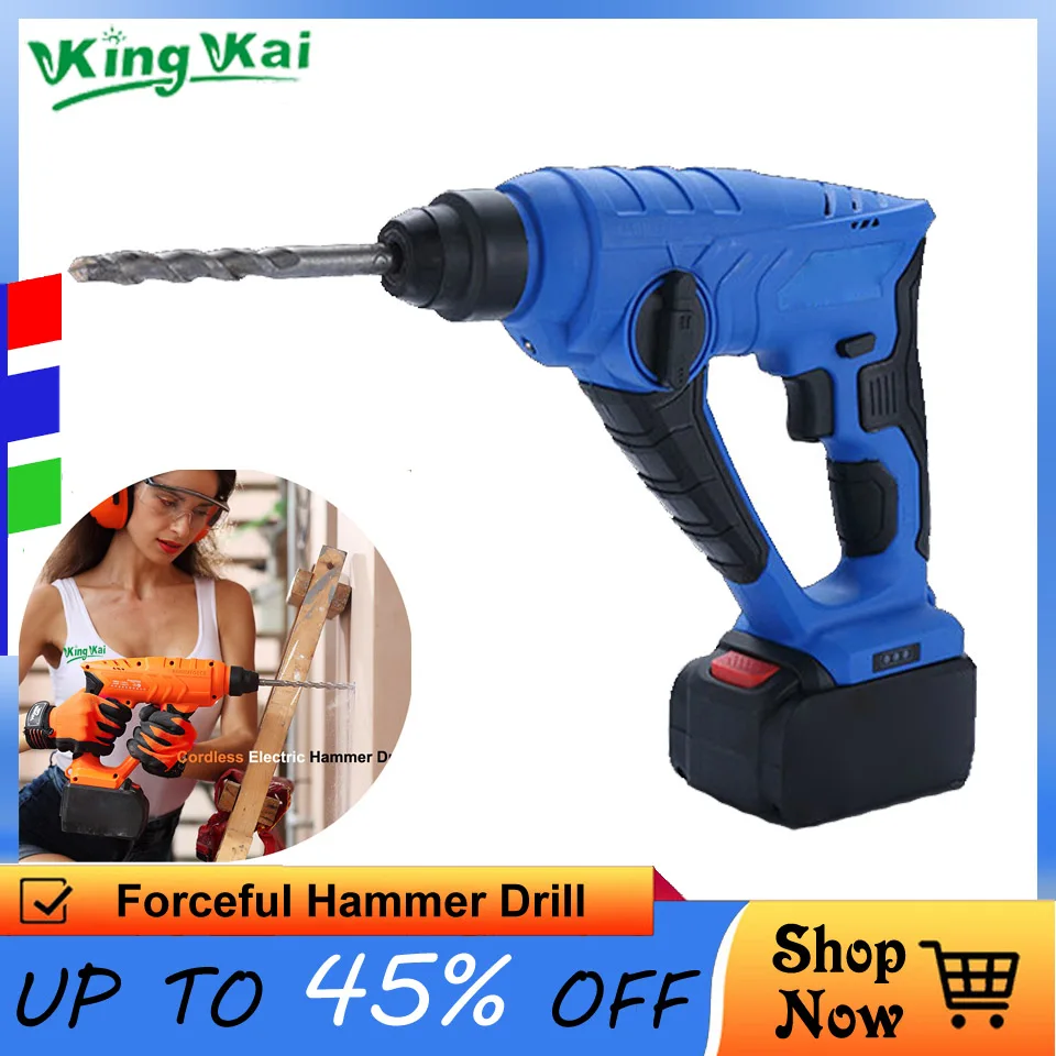 5000 10000mAh Long Duration Wall Hammer Cordless Drill Rechargeable Lithium Battery Multifunctional Electric Hammer Impact Drill
5000 10000mAh Long Duration Wall Hammer Cordless Drill Rechargeable Lithium Battery Multifunctional Electric Hammer Impact Drill