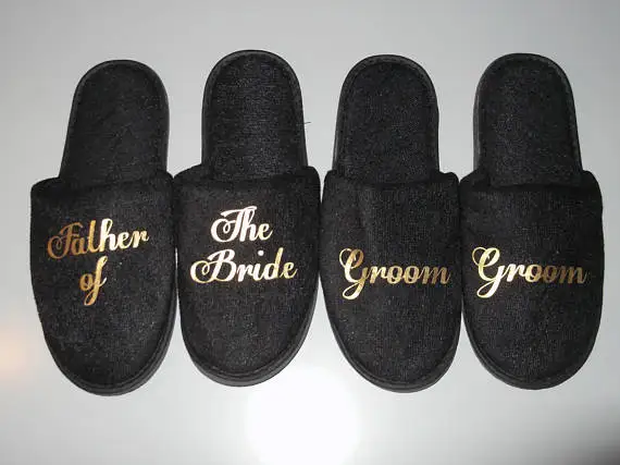 Personalized black Groomsmen groom bestsman spa slippers wedding birthday Bachelorette party favors company gifts
Personalized black Groomsmen groom bestsman spa slippers wedding birthday Bachelorette party favors company gifts