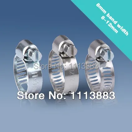 American Style Stainless Steel Hose Tube Pipe Clamps Clips 8MM Band for 8-12mm Range
American Style Stainless Steel Hose Tube Pipe Clamps Clips 8MM Band for 8-12mm Range