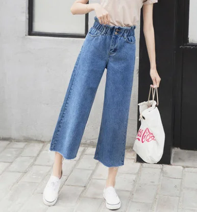 Women 2019 New High Waist Denim Pants Jeans Blue Straight Pencil Jeans Wide Leg Pants Fashion Zipper Trousers
Women 2019 New High Waist Denim Pants Jeans Blue Straight Pencil Jeans Wide Leg Pants Fashion Zipper Trousers
